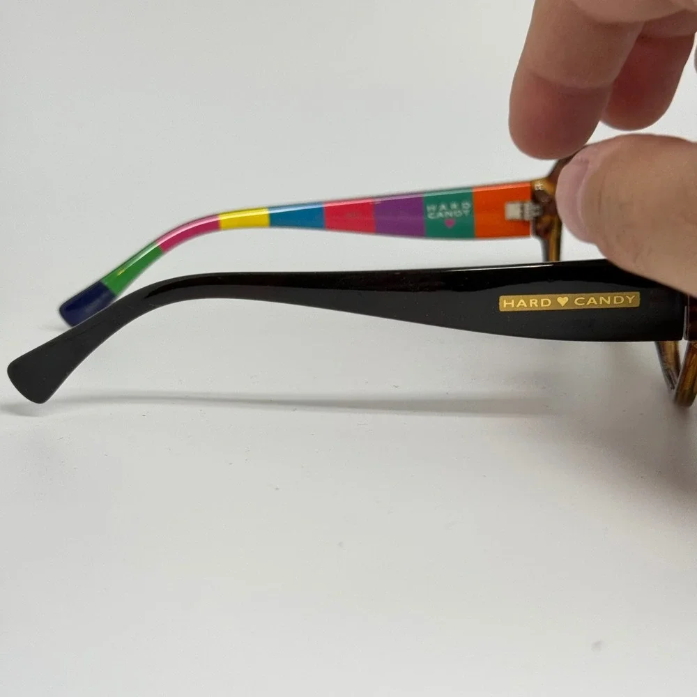 Hard Candy HS14 Tortoise Rainbow Striped Eyeglass Frames 57-15-138